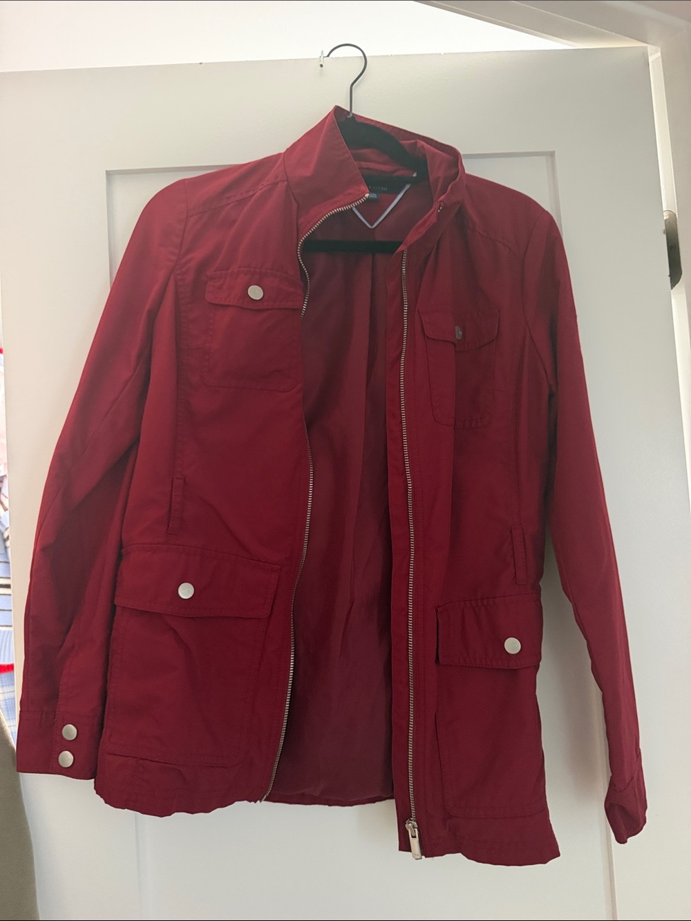 Tommy Hilfiger Red Field Jacket with Front Pockets